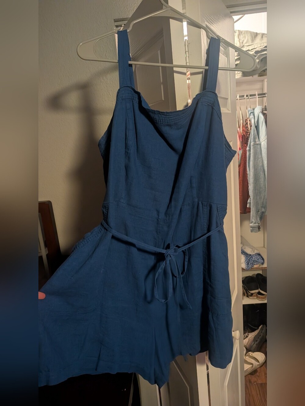 Old Navy Royal Smocked Knit Romper